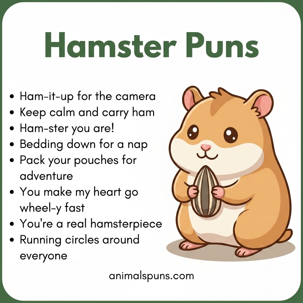 Best Hamster Puns and Jokes of All Time: hamster pun illustration
