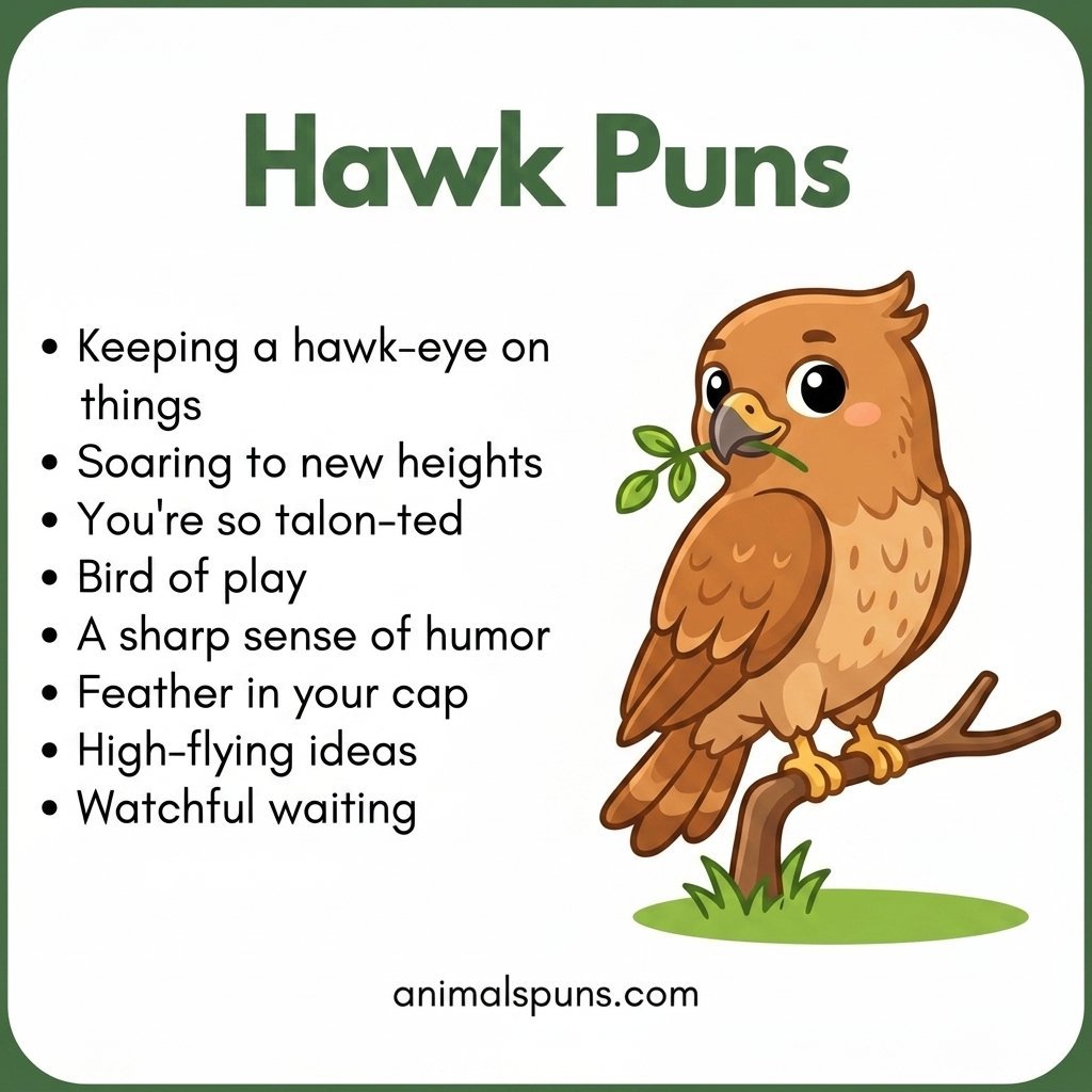 Best Hawk Puns of All Time: hawk pun illustration
