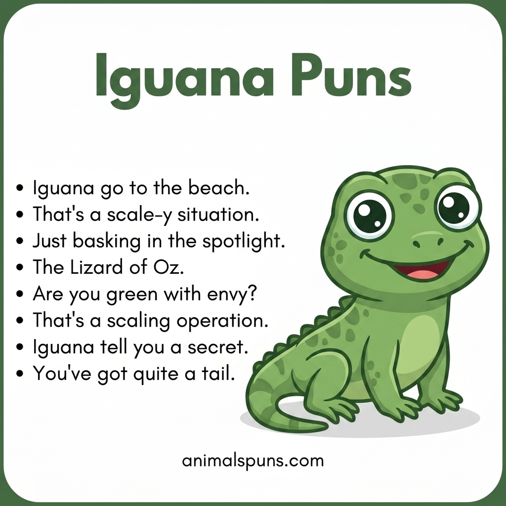 Best Iguana Puns of All Time: iguana pun illustration