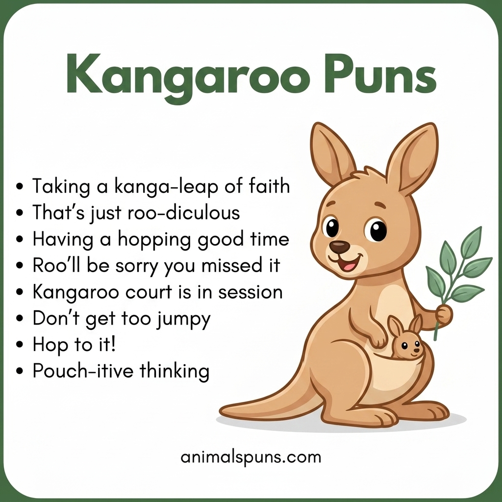 Best Kangaroo Puns and Jokes of All Time: kangaroo pun illustration
