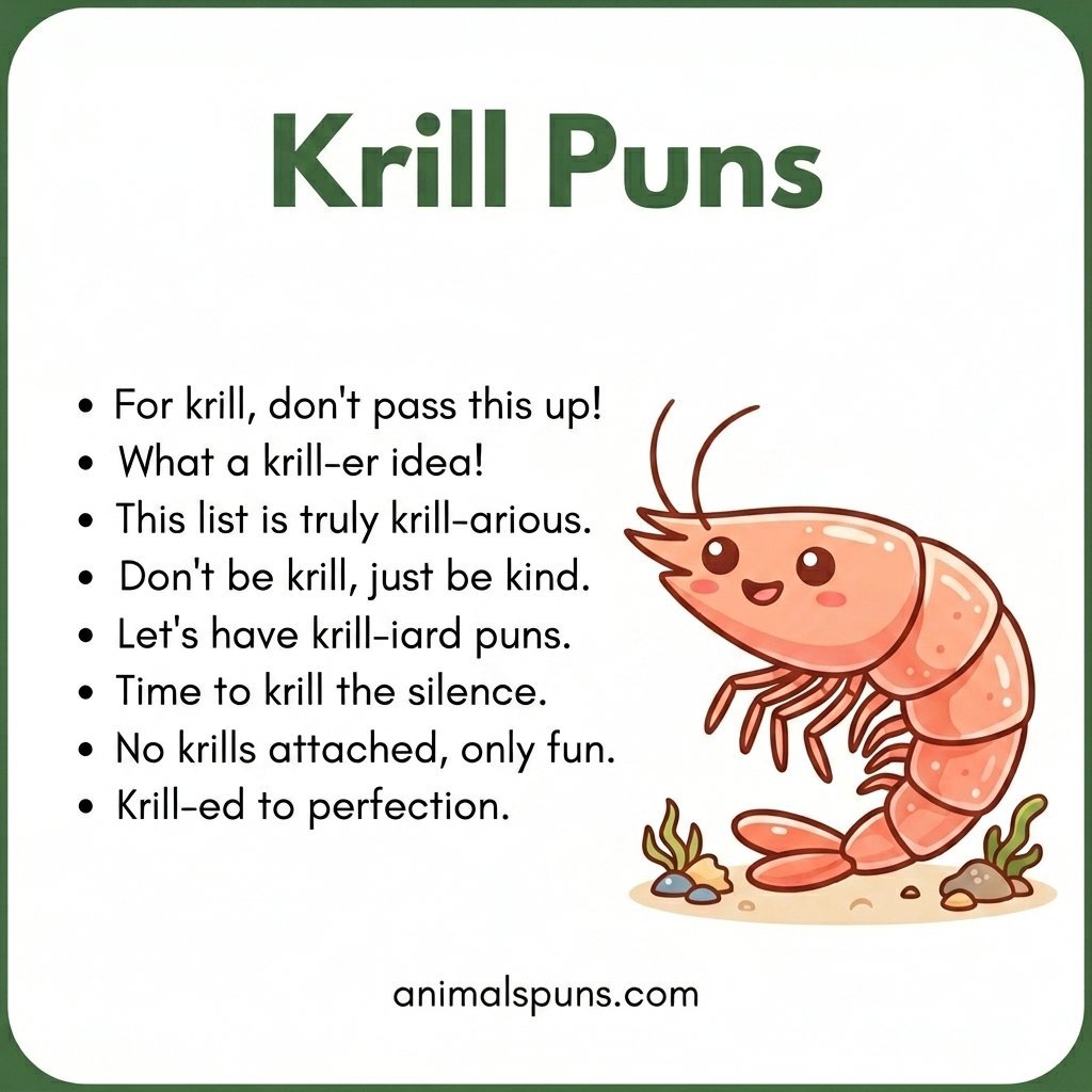 Best Krill Puns of All Time: krill pun illustration