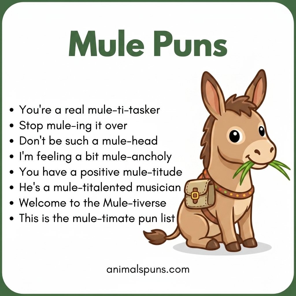 Best Mule Puns of All Time: mule pun illustration