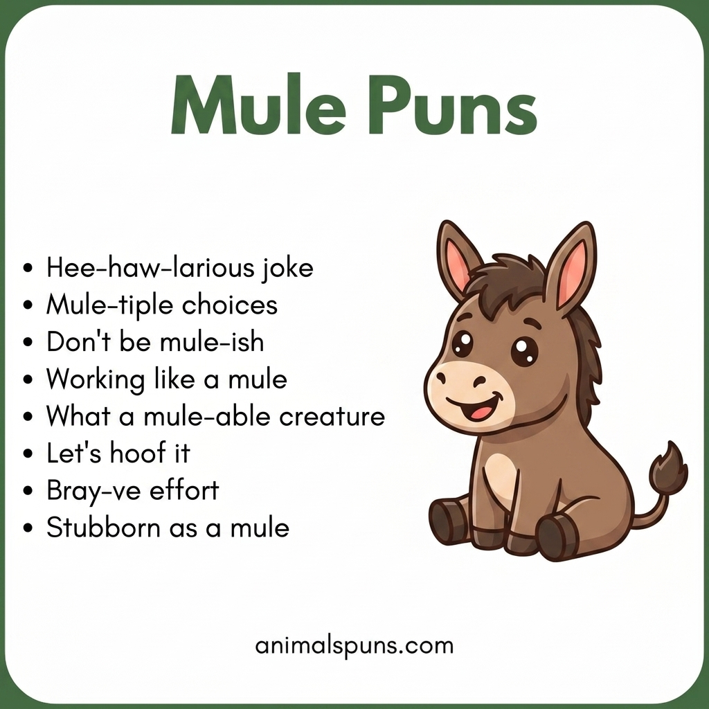 Mule Puns for Kids (And the Kid in You): mule pun illustration