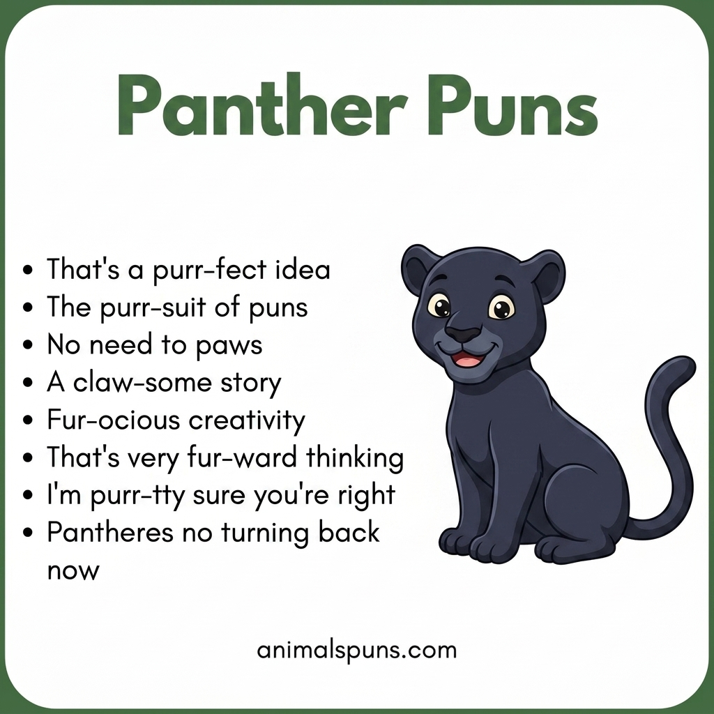 Panther Puns for Kids: panther pun illustration