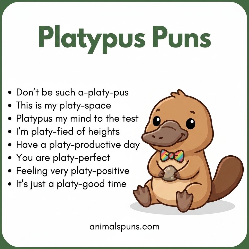 Best Platypus Puns of All Time: platypus pun illustration