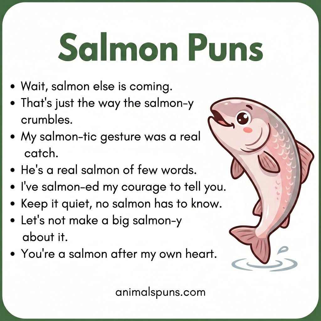 Best Salmon Puns of All Time: salmon pun illustration