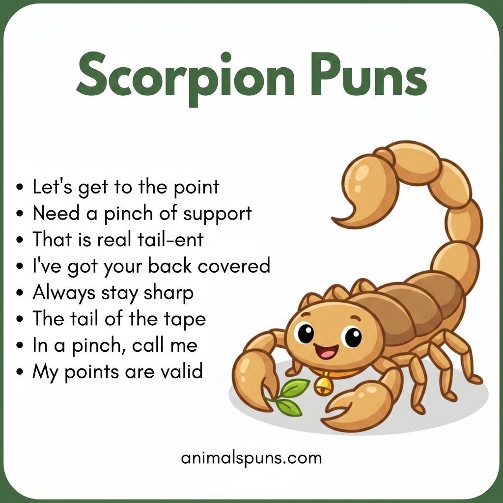 Best Scorpion Puns of All Time: scorpion pun illustration
