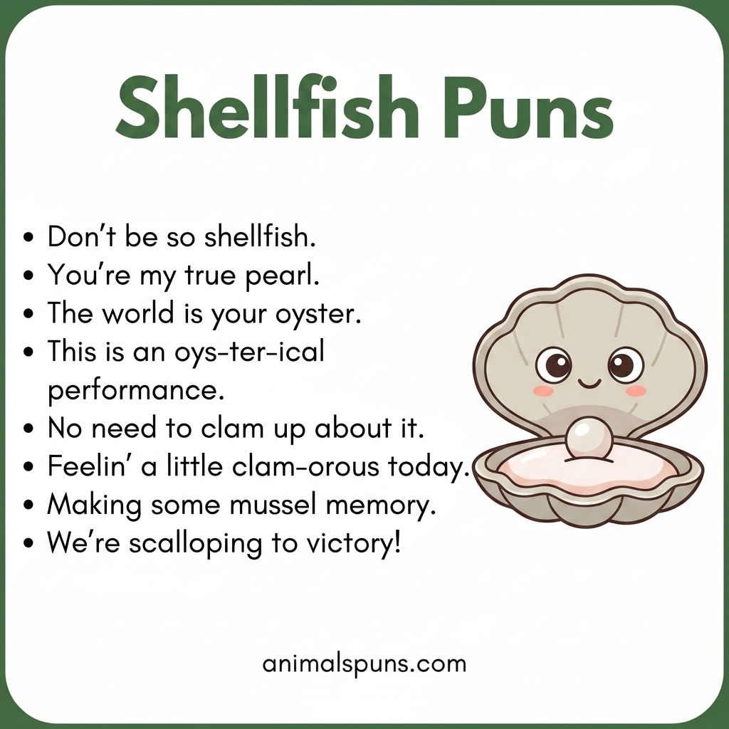 Silly Jokes About Crabs and Clams: shellfish pun illustration