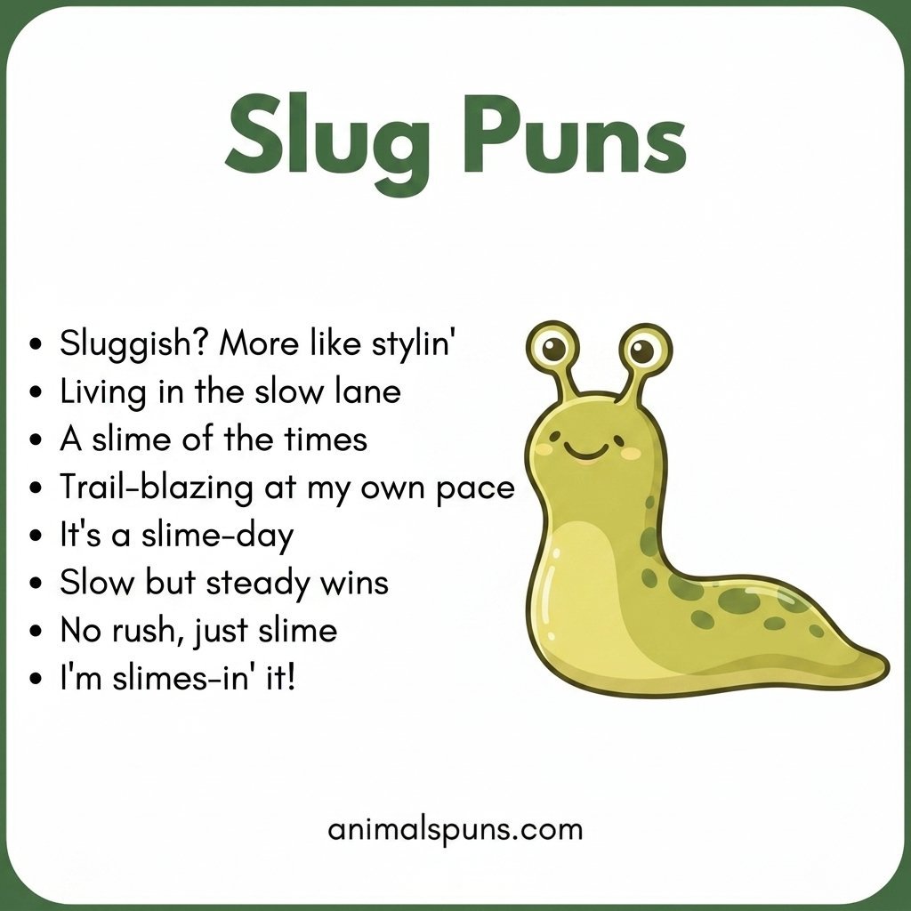 Slug Jokes for Kids: slug pun illustration