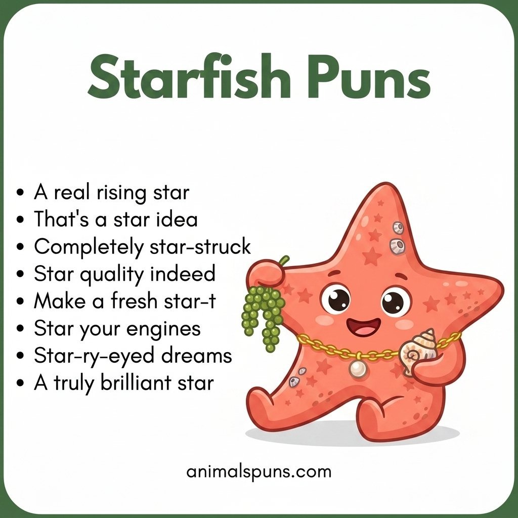 Best Starfish Puns of All Time: starfish pun illustration