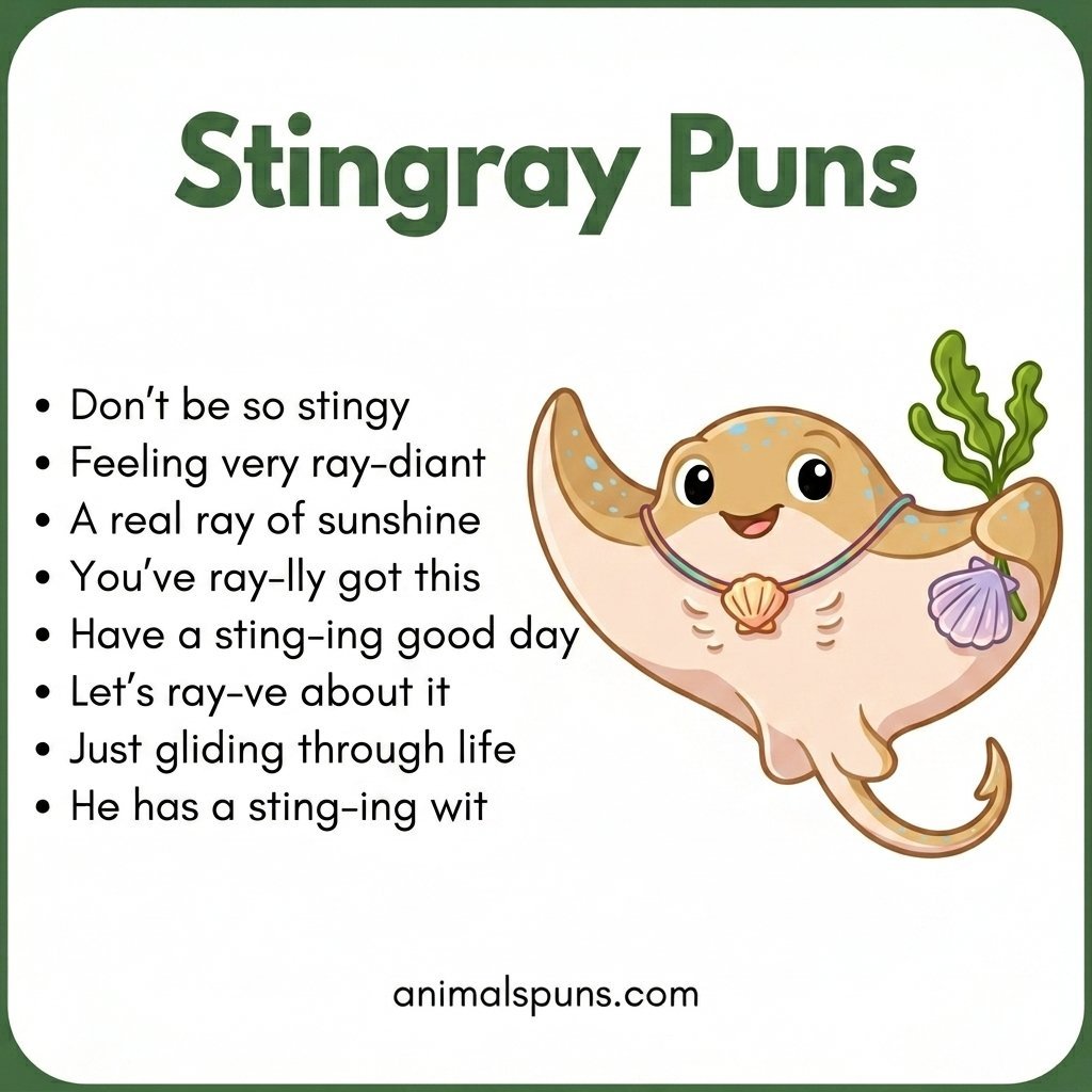 Best Stingray Puns and Jokes of All Time: stingray pun illustration