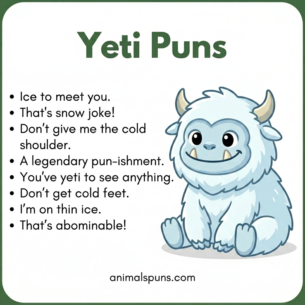 Best Yeti Puns of All Time: yeti pun illustration